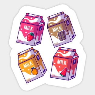 Milk Kawaii Farming Vintage Japan Cows Sticker